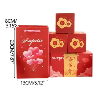 Daiosportswear Surprise Gift Box Explosion for Money, Unique Folding  Bouncing Red Envelope Gift Box with Confetti (12 Bounces) Pink Christmas  Decorations 