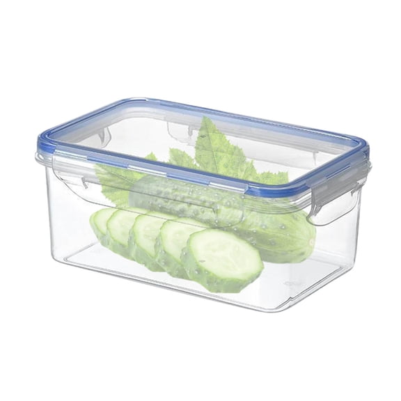 KQJQS Transparent Plastic Storage Container - Vacuum Sealed Wet and Fresh-keeping Kitchen Jar with Lid for Food Storage