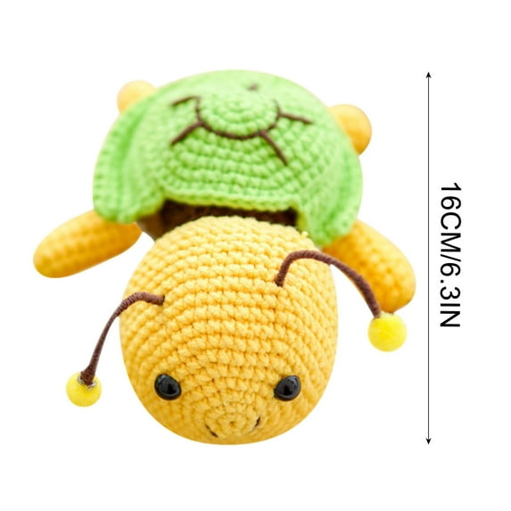 KQJQS Turtle Bee Crochet Kit for Beginners - Comprehensive DIY Crochet Set for Adults and Kids. Multicolor Beginner Set includes Yarn, Hook, and Instructions