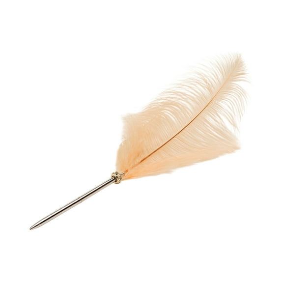 KQJQS Wedding Signing Pen – Elegant Feather Pen with Stainless Steel Tip for Weddings, Birthdays, Business Events & Special Occasions, Comfortable Grip