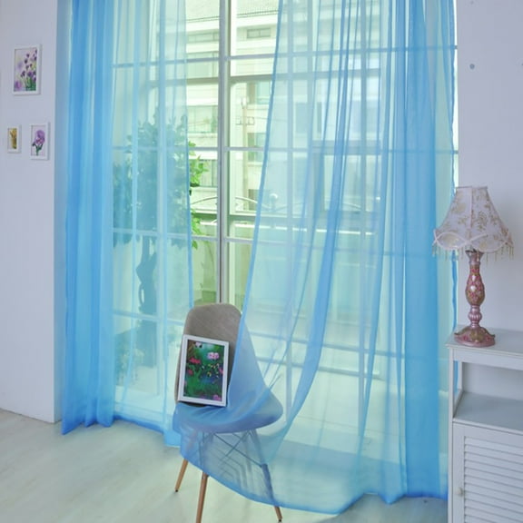 KQJQS Window Sheer Curtains 78 Inches Long 1 Panel Multiple Colour Sheer Curtains Basic Rod Pocket Panel for Bedroom Living Room Kitchen
