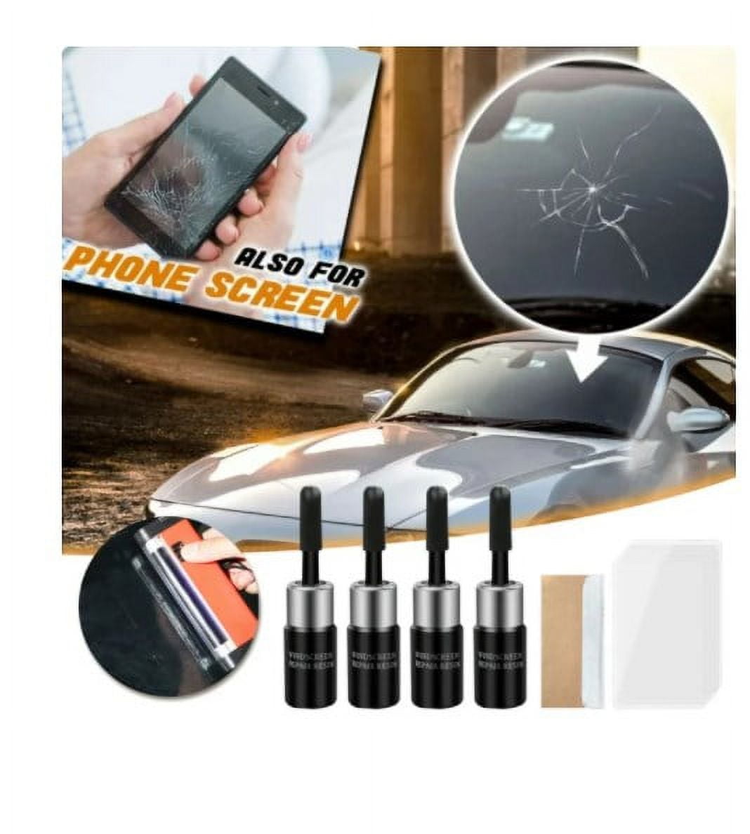 KQJQS Windshield Repair Kit, Cracks Gone Glass Repair Kit Automotive