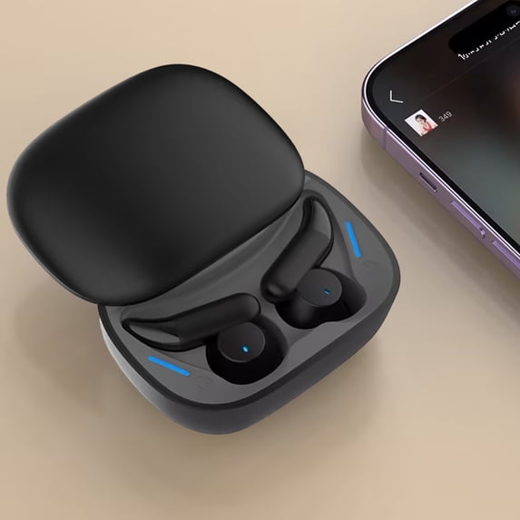 KQJQS Wireless Earbuds with Sliding Cover, High-Quality Sound for Side-Sleeping, TWS Bluetooth Earphones