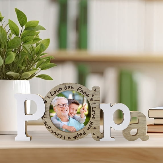 KQJQS Wooden Wedding Love Heart Photo Frame with English Letters - Perfect for Weddings - Beautiful Home Decor Piece