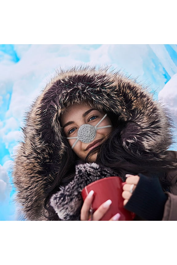 Woven Yarn Nose Warmer - Bikini-style Mask for Wind, Cold, and Frost Protection