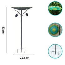 KQJQS2 Metal Outdoor Bird Feeder and Bird Bath – Rustproof Garden Decoration for Courtyard, Balcony, Patio