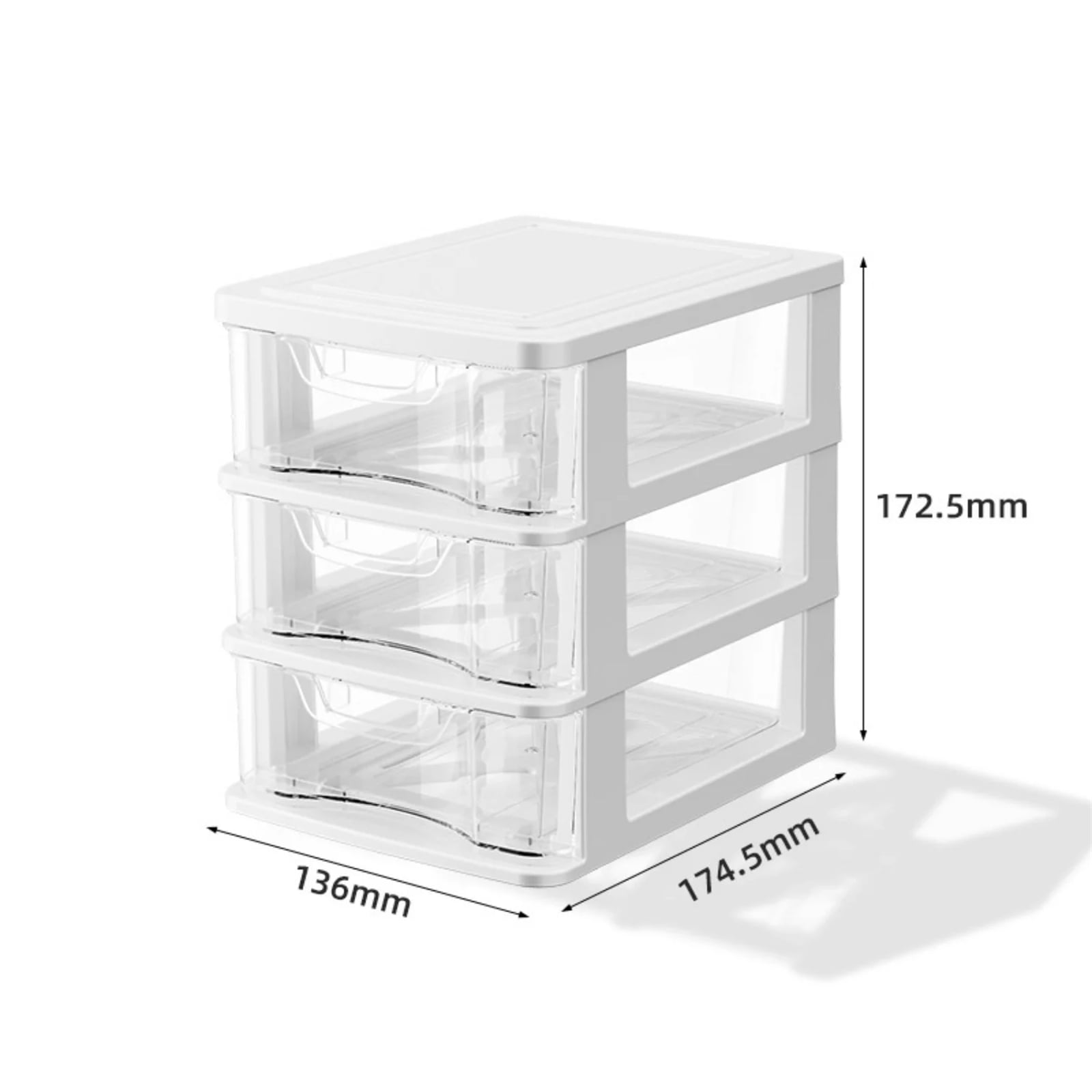 KQPOINW Clear View Stacking 3 Drawer Storage Organizer System, (1 Pack