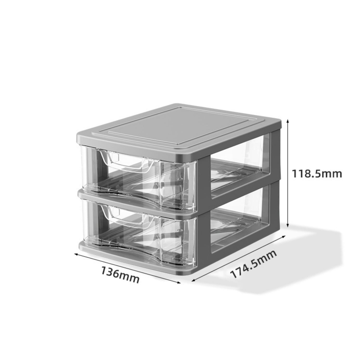 KQPOINW Clear View Stacking 3 Drawer Storage Organizer System, (1 Pack