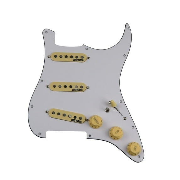 KR(6-18)-Concatenate Wilkinson SSS Ainico 5 Single coil Guitar Pickups 7-Way type fully loaded Prewired Pickguard For Strat Guitar