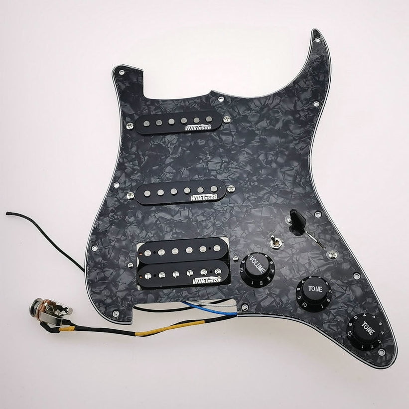 for Strat Guitar Pickups 7-Way Type Fully Loaded Pickguard Alnico 5 SSS Single Coil Pickups Prewired Pickguard (Color : 3) 並行輸入品 SolderX 7-Way Pre-Wired HSH Pickguard for Strat® and Seymour Duncan P-Rails  Pickups, Cream