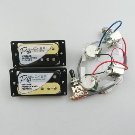 KR(6-18)-Guitar Pickups Alnico 5 ProBucker Humbucker Pickups Push/Pull Wiring Harness set