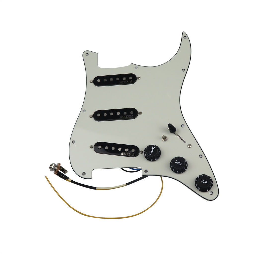 for Strat Guitar Pickups 7-Way Type Fully Loaded Pickguard Alnico 5 SSS Single Coil Pickups Prewired Pickguard (Color : 3) 並行輸入品 SolderX 7-Way Pre-Wired HSH Pickguard for Strat® and Seymour Duncan P-Rails  Pickups, Cream