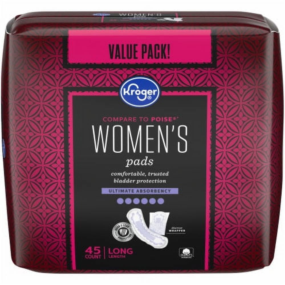 KR Adult Incontinence Pads for Women Ultimate Absorbency, Long Length