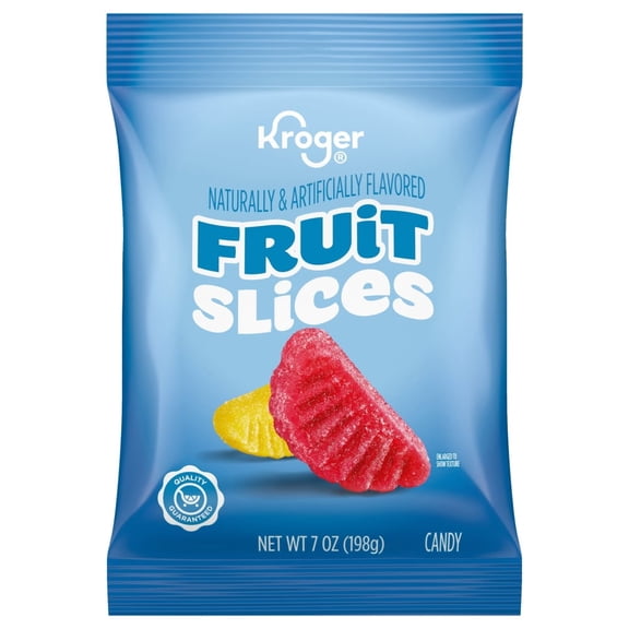 KR Assorted Fruit Slices Gummy Candy Bag - 7 oz