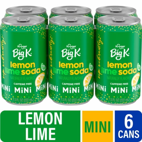 KR Big K Lemon Lime Mini Cans 6 pk / 7.5 fl oz - Pack of 2