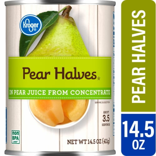 KR Canned Pear Halves in Pear Juice 14.5 oz