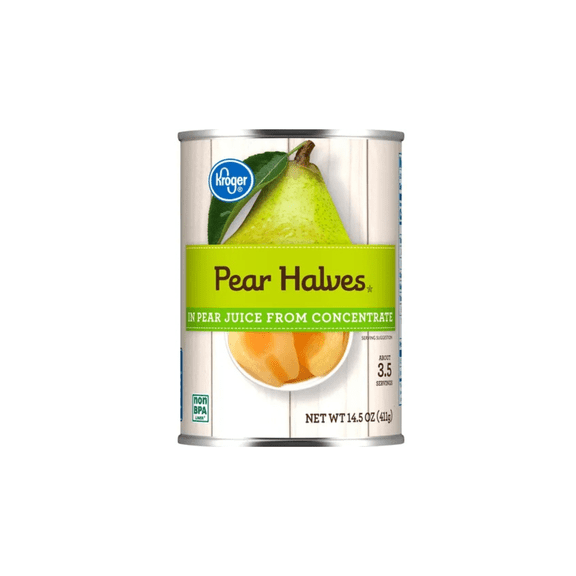 KR Canned Pear Halves in Pear Juice 14.5 oz