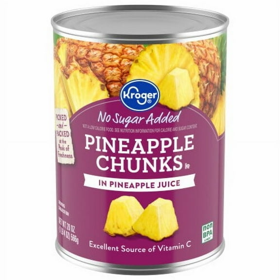 KR Canned Pineapple Chunks in Pineapple Juice 20 oz