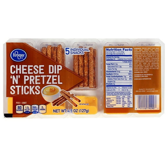KR Cheese Dip N Pretzel Sticks Packs - 5 pk / 0.9 oz - Pack of 2