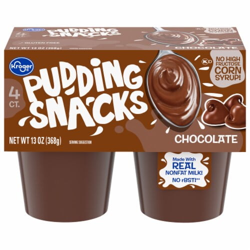 KR Chocolate Pudding Snacks 4 ct / 3.25 oz - Pack of 2