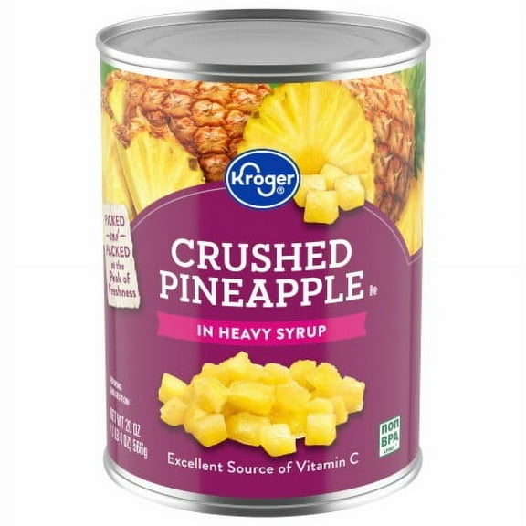 2X - KR Canned Crushed Pineapple in Heavy Syrup 20 oz