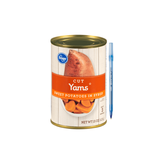 KR Cut Yams Sweet Potatoes in Syrup 3-Can 45 OZ