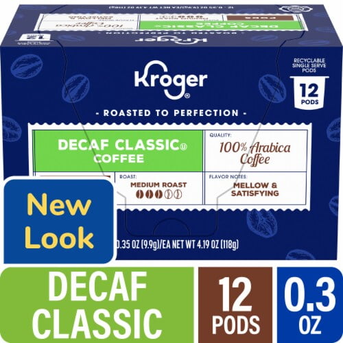 KR Decaf Classic Medium Roast Coffee Pods 12 ct