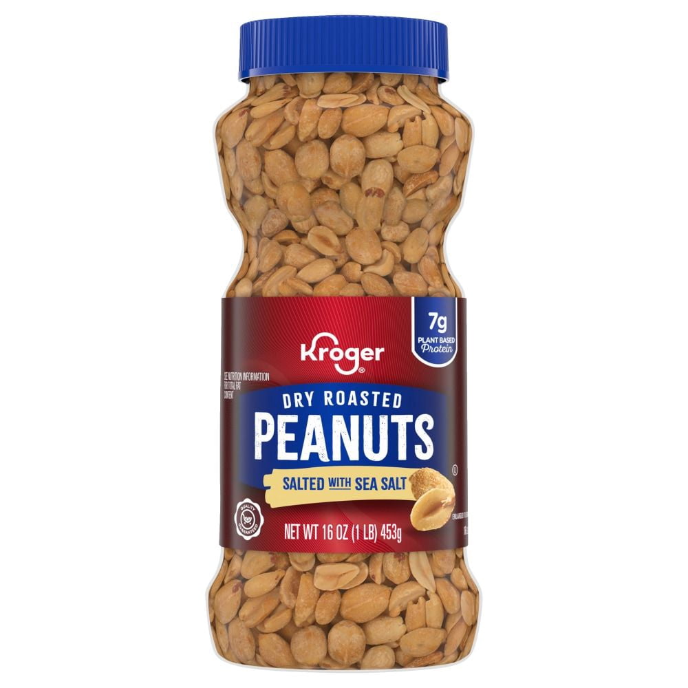 KR Dry Roasted Salted with Sea Salt Peanuts 16 oz - Pack of 3 - Walmart.com