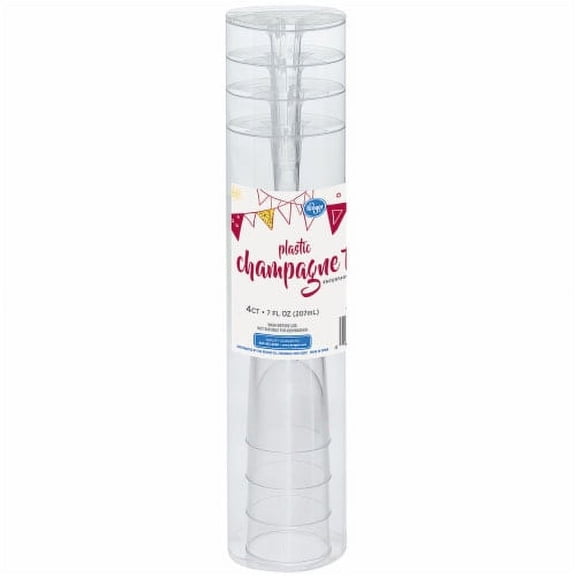 KR Entertainment Essentials Plastic Champagne Flutes - Clear