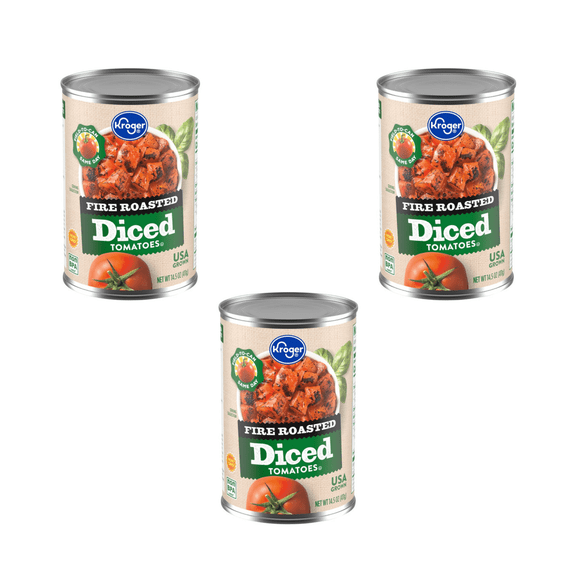 KR Fired Roasted Diced Tomatoes 14.5 oz 3PK