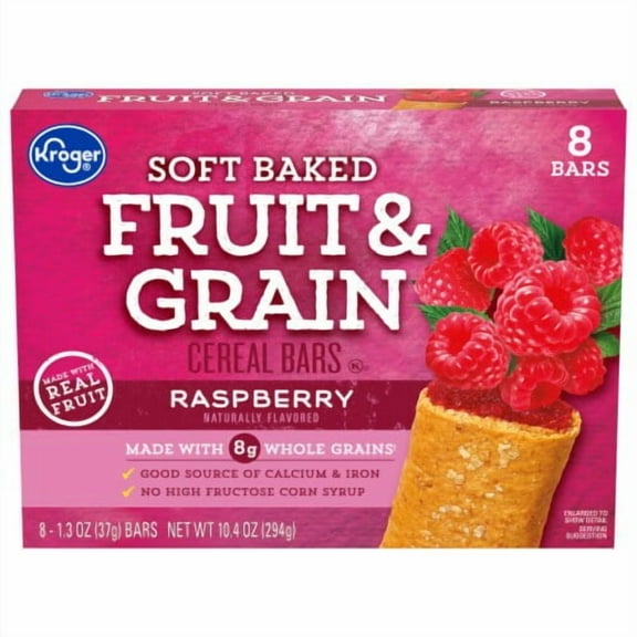 KR Fruit & Grain Raspberry Breakfast Bars 8 ct.