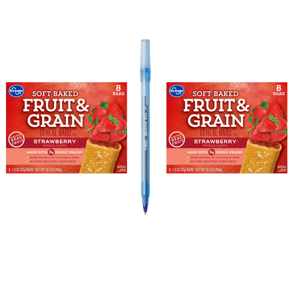 KR Fruit and Grain Strawberry Cereal Bars 20.8 OZ 2-PK