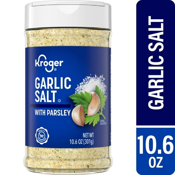 KR Garlic Salt with Parsley Shaker, Flavor Enhancer, 10.6 oz