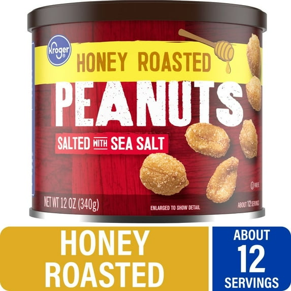 KR Honey Roasted Sea Salted Peanuts 12 oz - Pack of 2