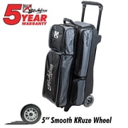 KR Konvoy Triple Roller Bowling Bag- Black/Smoke