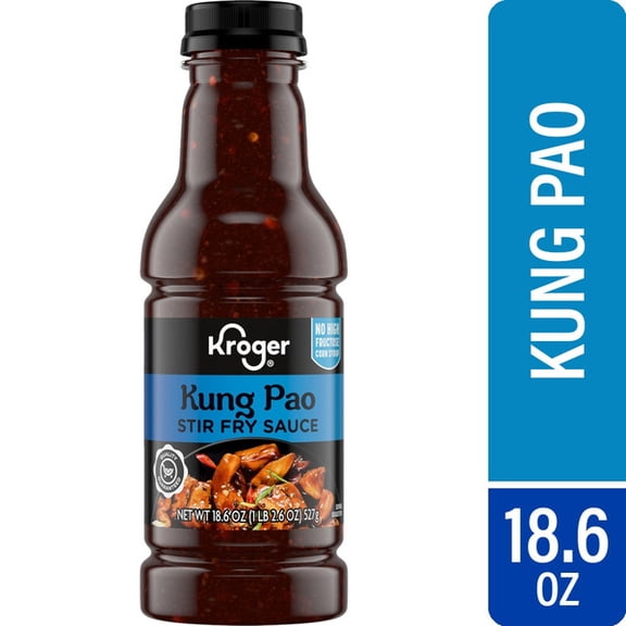 KR Kung Pao Sauce Zingy Fiery Flavor Asian Inspired 18.6 oz Bottle