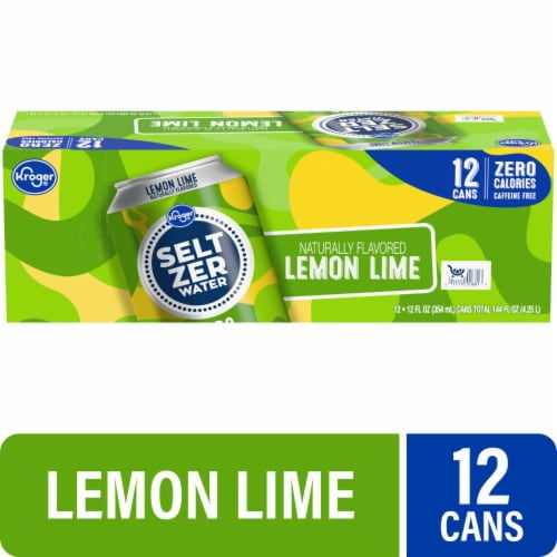 KR Lemon Lime Flavored Seltzer Water Can - 12 fl oz - 12 pk