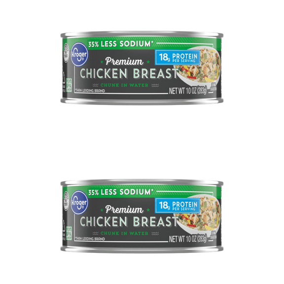 KR Less Sodium Premium Chicken Chunks in Water 2-Can 20 Oz