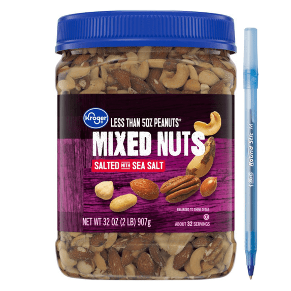 KR Less Than 50% Peanuts Salted Mixed Nuts 32 oz