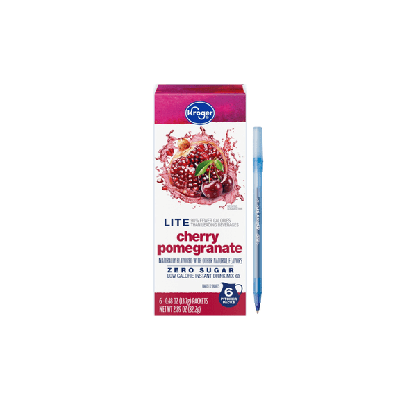 KR Lite Zero Sugar Cherry Pomegranate Instant Drink Mix Packets 2.89 oz