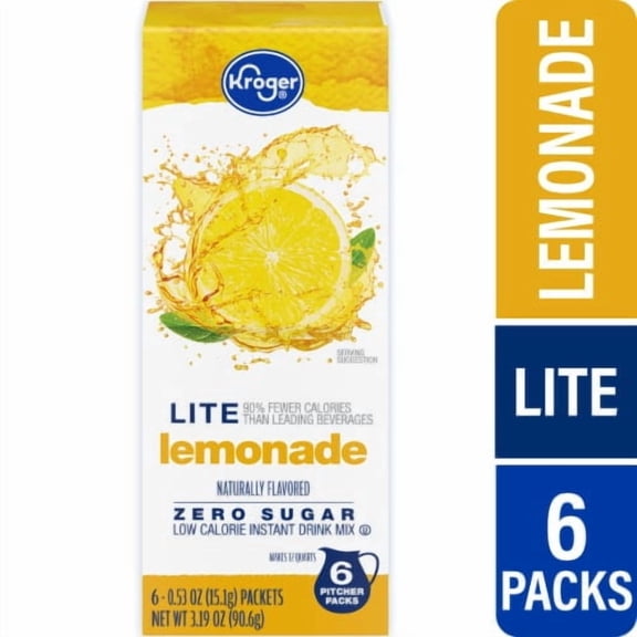 KR Lite Zero Sugar Lemonade Instant Drink Mix Packets 6 packets / 0.53 oz