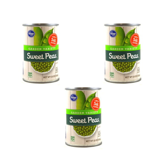 KR No Salt Added Garden Variety Sweet Peas 15 OZ