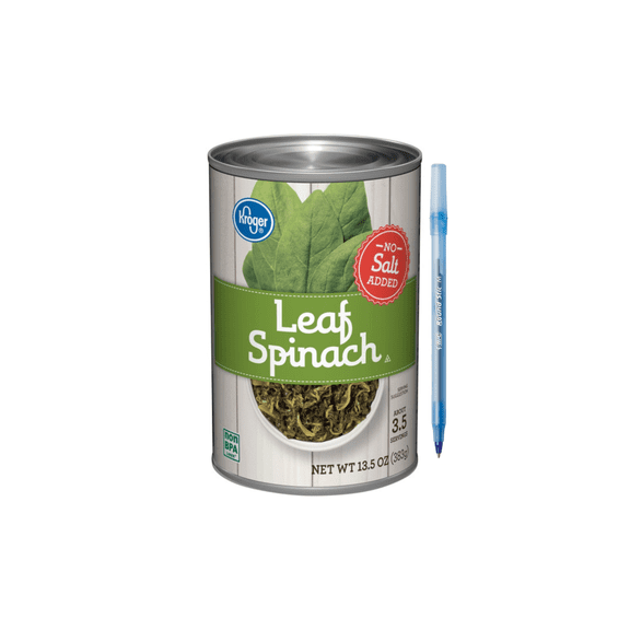 KR No Salt Added Leaf Spinach 40.5 OZ 3-CAN