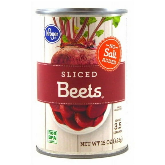 KR No Salt Added Sliced Beets 15 oz - Pack of 2