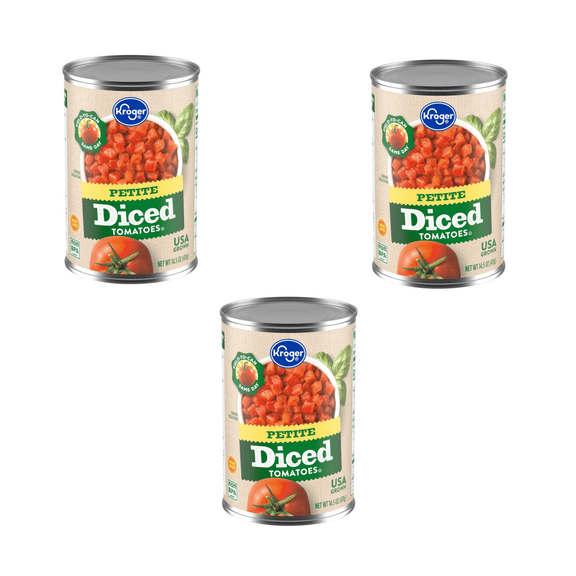 KR Petite Diced Tomatoes Vine-Ripened 3-CAN 43.5 oz