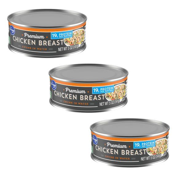 KR Premium Chicken Breast Chunk in Water 15 OZ 3-Can