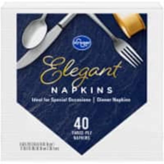 KR Premium Elegant Dinner Paper Napkins 40 ct - Pack of 2