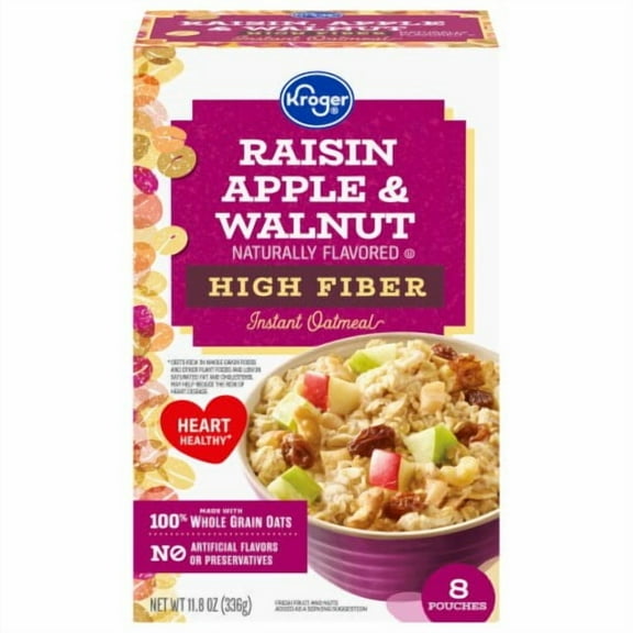 2X - KR Raisin Apple & Walnut Instant Oatmeal 8 ct