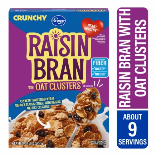 KR Raisin Bran with Oat Clusters Cereal - 18.2 oz