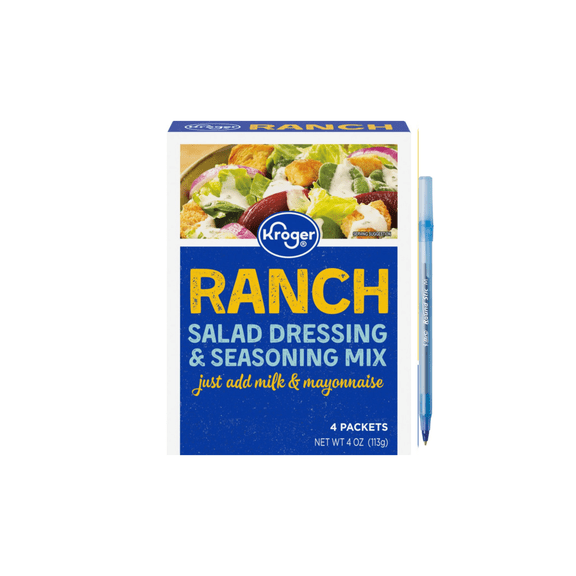 KR Ranch Salad Dressing & Seasoning Mix Packet 4 Count 4 Oz